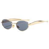 Y2K Vintage Oval Gradient Sunglasses - UV400 Punk Hip Hop Shades