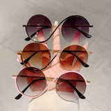KAMMPT Luxe Vintage Oversized Round Sunglasses - UV400 Gradient Shades