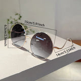 Luxe Oversized Round Gradient Sunglasses - Vintage Chic