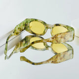 Chic Floral Oval Sunglasses: Retro Street Style for Women