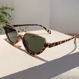 KAMMPT Luxe Leopard Cat Eye Sunglasses - UV400 Trendsetter Shades