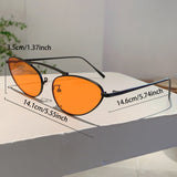Chic Cat-Eye Metal Sunglasses - Triangle Decor & UV400 Protection