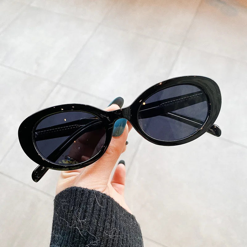 Retro Cat Eye UV400 Sunglasses - Chic Punk Red Green Shades