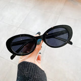Retro Cat Eye UV400 Sunglasses - Chic Punk Red Green Shades