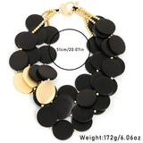 Fashion Statement Necklace Wood Beads Handmade for Women Girl Trendy Party Jewelry