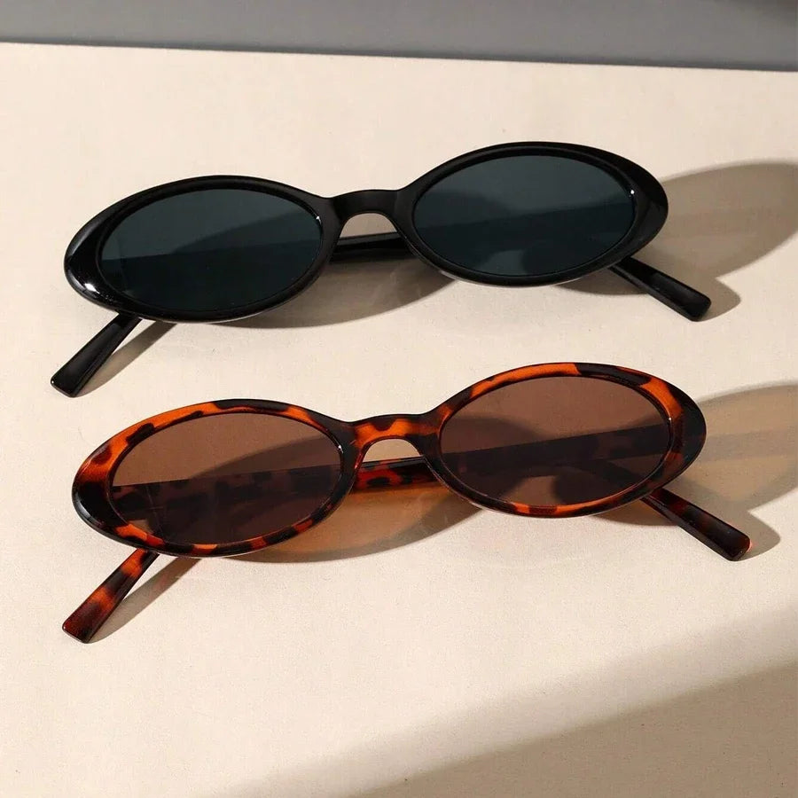 Chic Leopard Oval Sunglasses - UV400 Retro Women's Eyewear