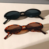 Chic Leopard Oval Sunglasses - UV400 Retro Women's Eyewear