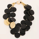 Fashion Statement Necklace Wood Beads Handmade for Women Girl Trendy Party Jewelry