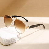 KAMMPT Oversize Pilot Gradient Sunglasses - Luxury Square Frame Shades