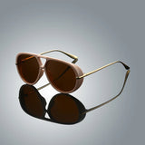 Vintage Pilot Sunglasses - Double Bridge Fashion Shades for Women
