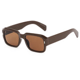 SPLOV Vintage Square Sunglasses: Leopard Print, Gradient UV400 Protection