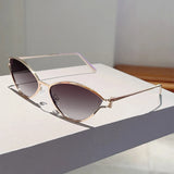 KAMMPT Women's Luxury Cat Eye Sunglasses - Vintage Multi-Color Shades