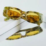 Chic Floral Oval Sunglasses: Retro Street Style for Women