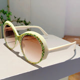 Vintage Glamour Gradient Round Sunglasses - UV400 Chic Shades