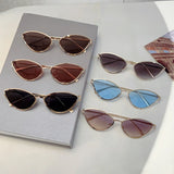 KAMMPT Women's Luxury Cat Eye Sunglasses - Vintage Multi-Color Shades