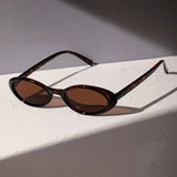 Chic Leopard Oval Sunglasses - UV400 Retro Women's Eyewear