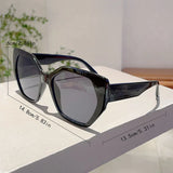 Polygon Gradient Black Sunglasses - Luxury UV400 Women's Shades