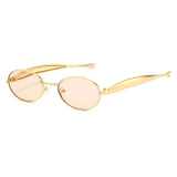 Y2K Vintage Oval Gradient Sunglasses - UV400 Punk Hip Hop Shades