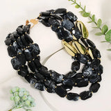 Luxury Retro Multi-Layer Beaded Necklace - Vintage Chic Statement Jewelry
