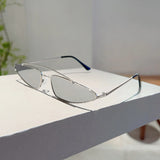 KAMMPT 'Verona' Vintage Triangle Sunglasses - Retro Double Bridge Design