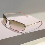 Rimless Elegance Sunglasses - Women's Designer UV400 Shades
