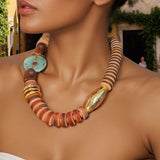 Fashion Statement  Big Beads NecklaceHandmade for Women Trendy Party Jewelry