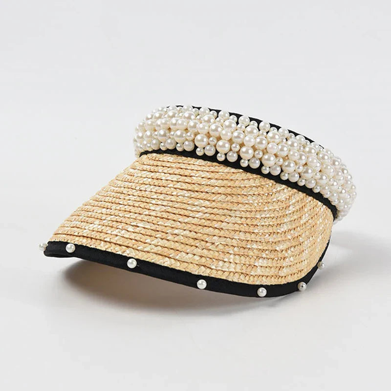 Radiant Pearl Straw Sun Hat