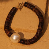 Collar de madera Sol Pearl