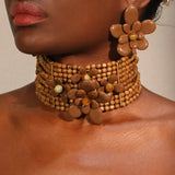 Collar de madera Sanaa Bloom