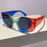 KAMMPT Polygon Gradient Sunglasses: Chic UV400 Designer Shades for Women