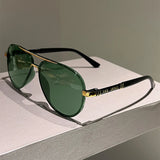 Vintage Pilot Sunglasses: Luxury Designer UV400 Shades for Women
