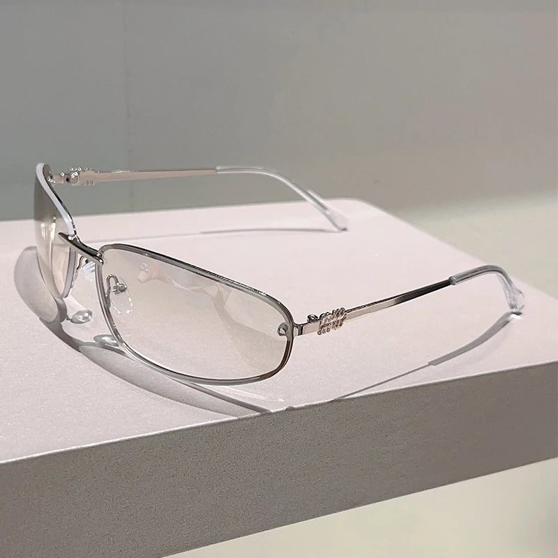 Rimless Elegance Sunglasses - Women's Designer UV400 Shades