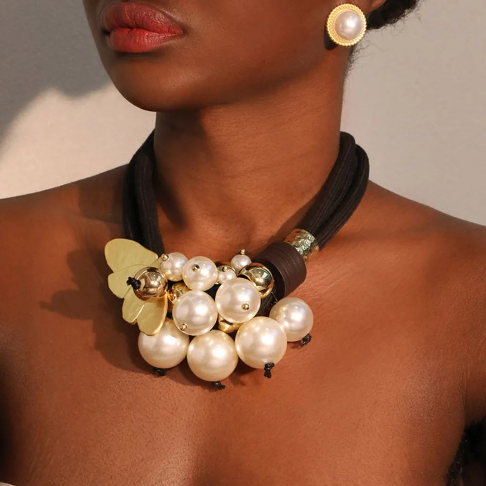Onyx Bloom Statement Necklace