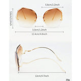 Chic Polygonal Metal Sunglasses - Luxury Gradient Titanium Frames