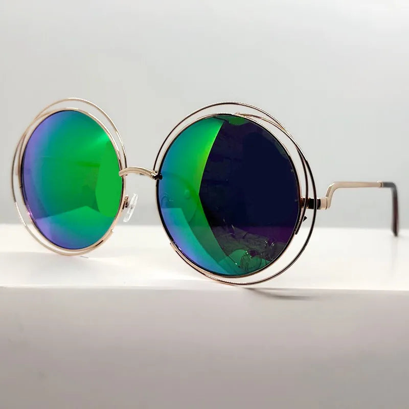 Chic Vintage Round Metal Sunglasses – UV400 Protection