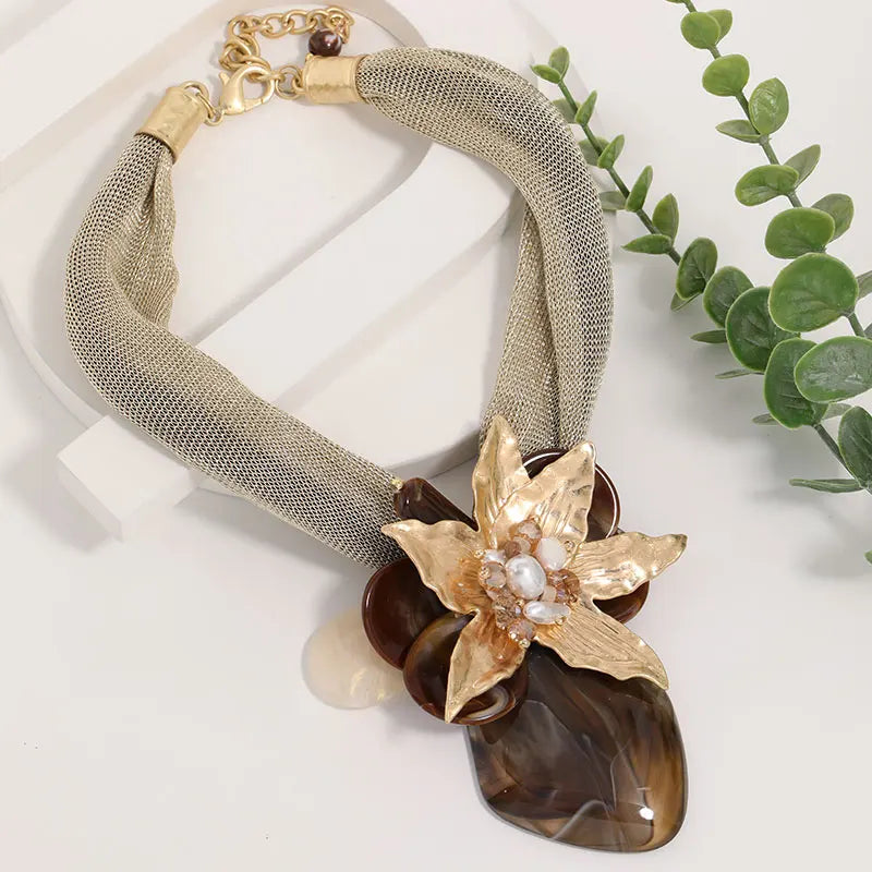 The Sanaa Gilded Bloom Necklace