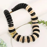 Handmade Wooden Bead Necklace – Vintage Plant Pendant Jewelry