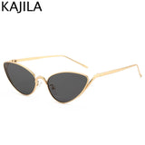 Luxury Cat-Eye Punk Sunglasses - Trendy Metal Frame UV400 Shades