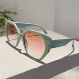 Polygon Gradient Black Sunglasses - Luxury UV400 Women's Shades