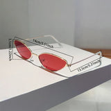 Chic Vintage Cat Eye Sunglasses - Metal Rim Designer Shades