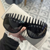 Quirky Headband Sunglasses: Exaggerated Street Style Fashion Eyewear