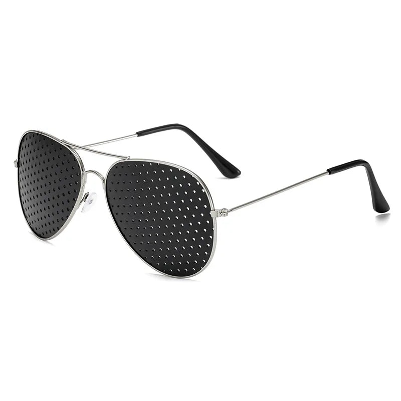Luxury Pilot Pinhole Sunglasses - UV400 Micro-Perforated Lens