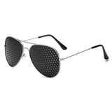 Luxury Pilot Pinhole Sunglasses - UV400 Micro-Perforated Lens