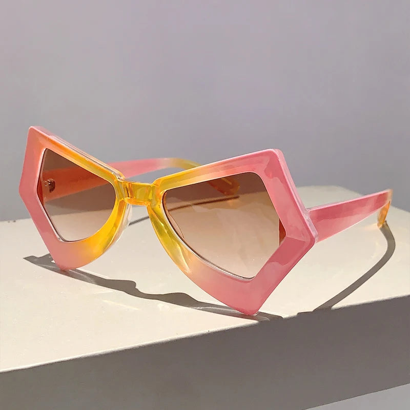 Butterfly Cat Eye Sunglasses: Gradient UV400 Candy Shades