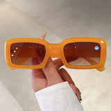 Chic Retro Rectangle Sunglasses – Gradient UV400 Candy Shades