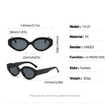 Y2K Oval Retro Sunglasses: Women's Chic Gradient Lens Eyewear