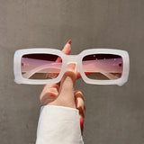 Chic Retro Rectangle Sunglasses – Gradient UV400 Candy Shades