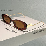 'Candy Aura' Women's Oval Sunglasses - Trendy Korean Style Shades
