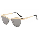 Chic Cat-Eye Half-Frame Sunglasses | Gradient Luxe Ladies Eyewear