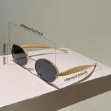 KAMMPT Vintage Oval Sunglasses: Retro Chic Shades for Women & Men